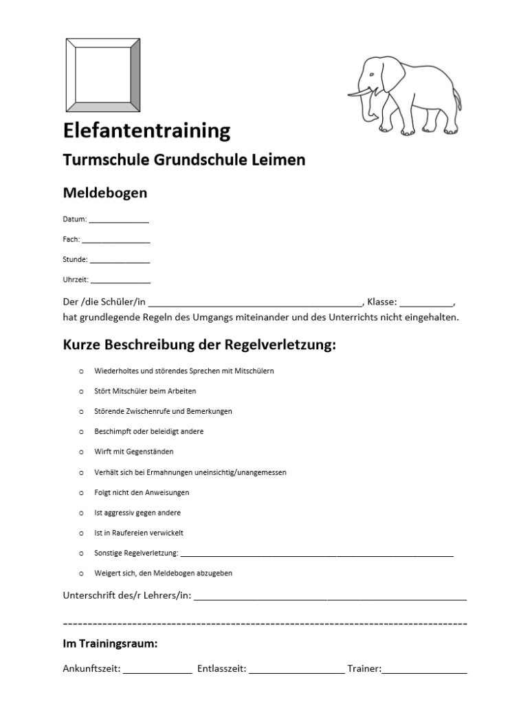 Elefantentraining_Meldebogen